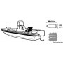Telone barca universale traspirante cm 550/610 grigio 300D