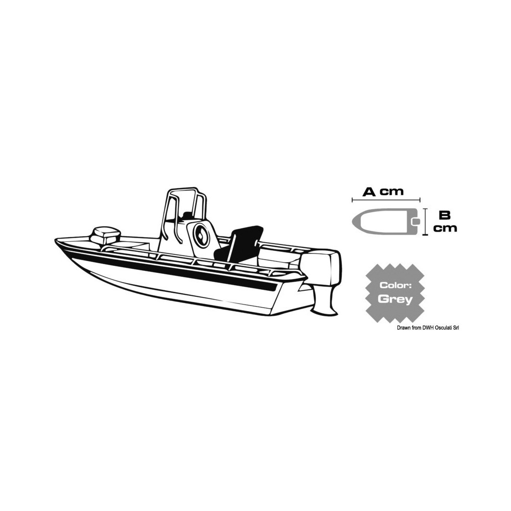 Telone barca universale traspirante cm 550/610 grigio 300D