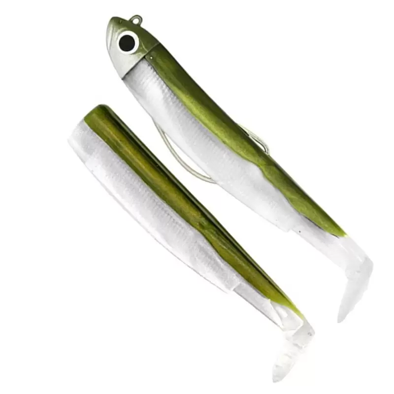 Artificiale Siliconico FIIISH SET 70 MM 3 GR SHORE KAKI pesca spinning