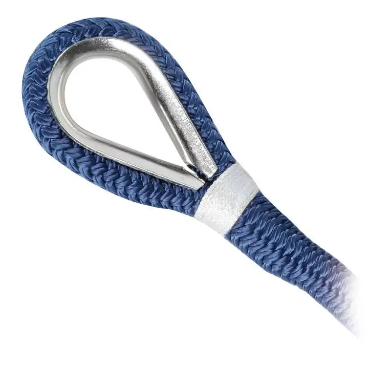 Cima ormeggio impiombata 10 mm x 6 m blu