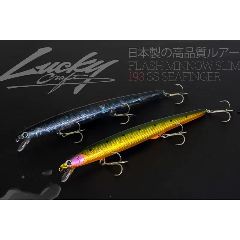 Artificiale Lucky Craft Flash Minnow Slim 193 SS pesca spinning barracuda pesce serra scogliera