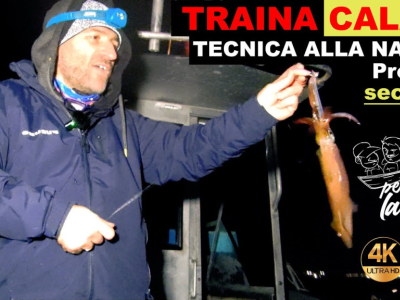 Traina al Calamaro - Tecnica Napoletana - costruzione travi e prova in mare 